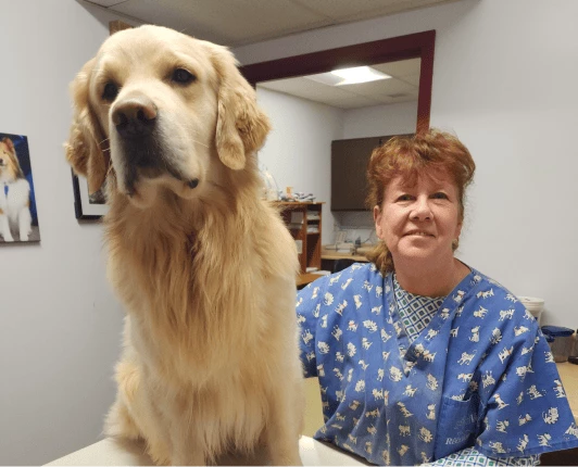 woman and dog testimonial